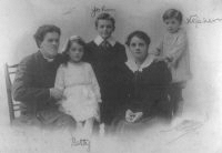 Roland French, his wife and children.